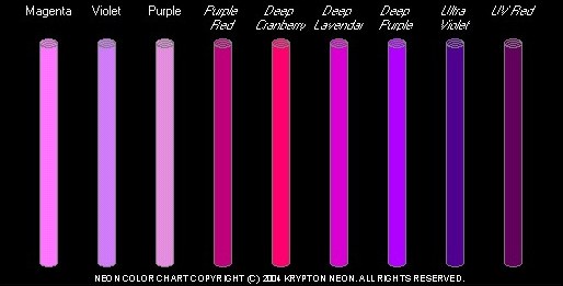 Neon Color Chart