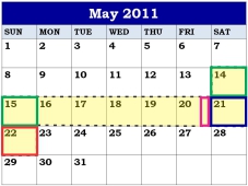 Neon Days Calendar